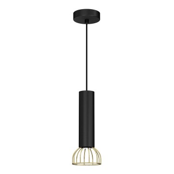 Luster na lanku DANTE 1xGU10/25W/230V čierna/zlatá
