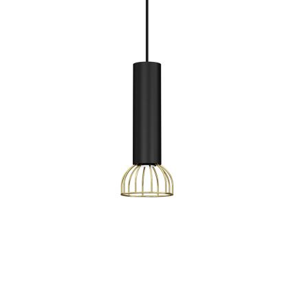 Luster na lanku DANTE 1xGU10/25W/230V čierna/zlatá