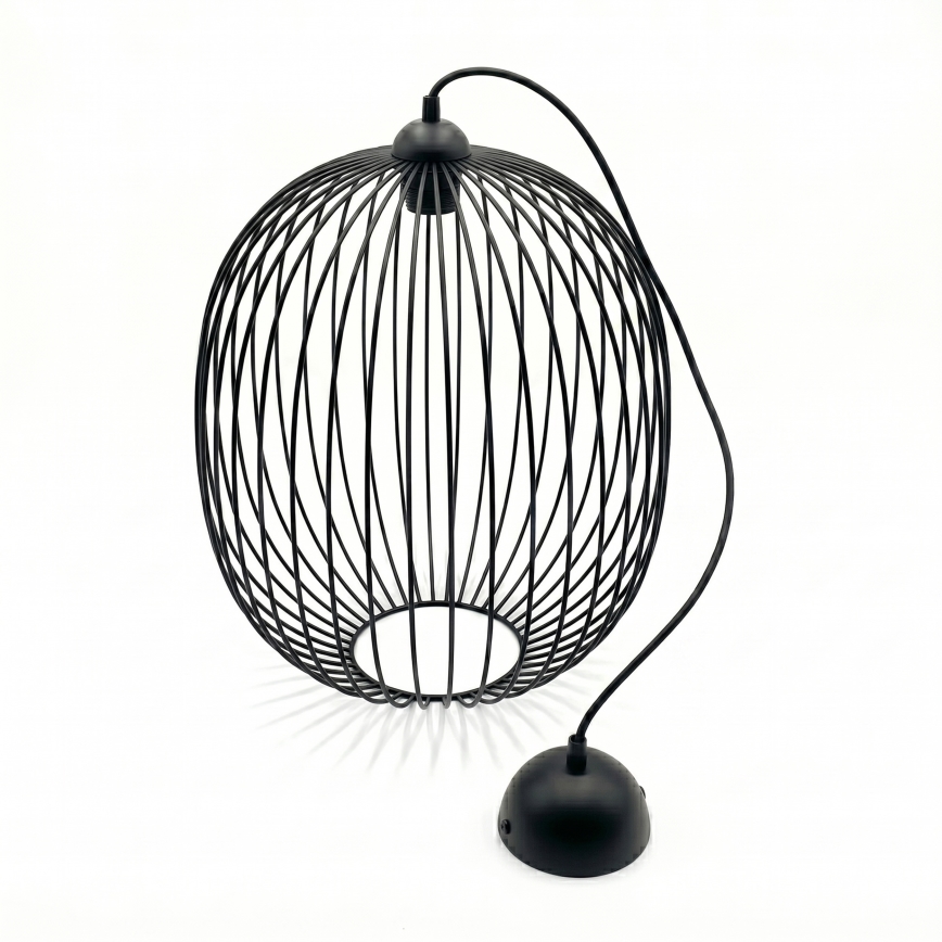 Luster na lanku DESTELLO 1xE27/15W/230V pr. 33 cm čierny