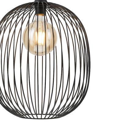 Luster na lanku DESTELLO 1xE27/15W/230V pr. 33 cm čierny