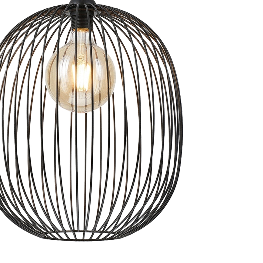 Luster na lanku DESTELLO 1xE27/15W/230V pr. 33 cm čierny