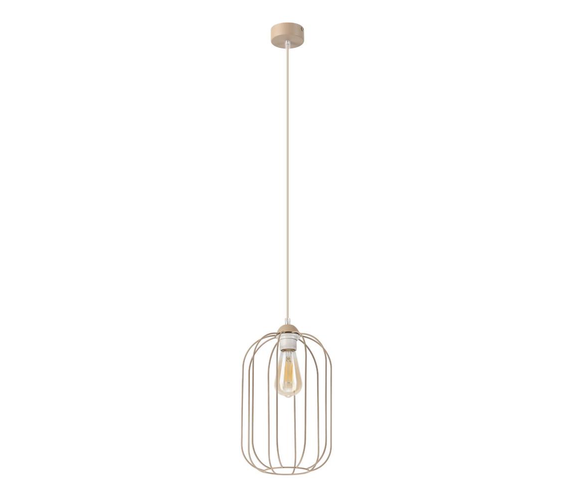 Luster na lanku DESTELLO 1xE27/15W/230V priemer 21 cm béžový LM-1.324/A/BEŻ