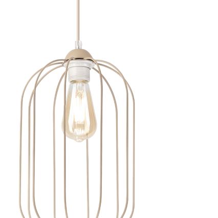 Luster na lanku DESTELLO 1xE27/15W/230V priemer 21 cm béžový