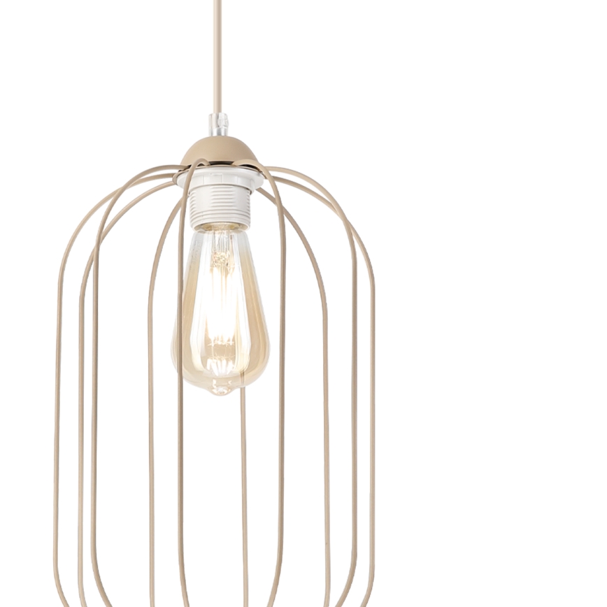 Luster na lanku DESTELLO 1xE27/15W/230V priemer 21 cm béžový