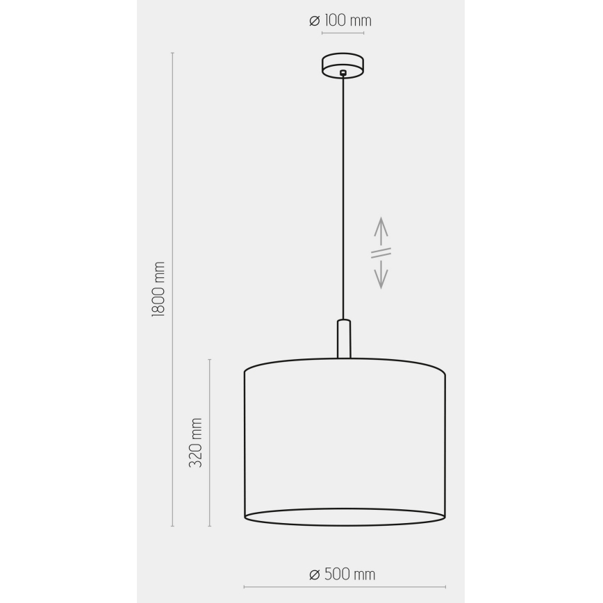 Luster na lanku DEVA 1xE27/25W/230V biela