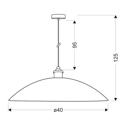 Luster na lanku DEXTER 1xE27/60W/230V