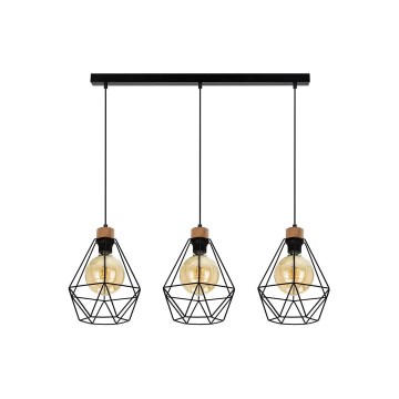 Luster na lanku DIAMENT 3xE27/60W/230V dub – FSC certifikované
