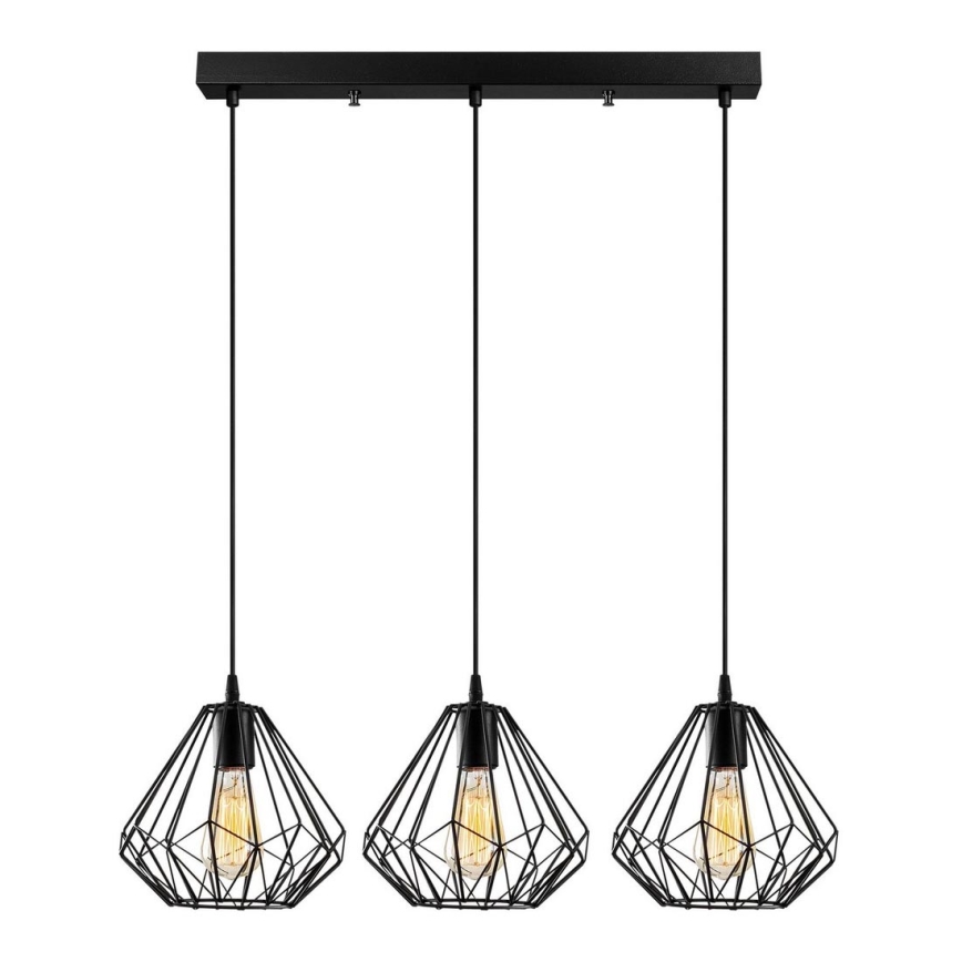Luster na lanku DIAMOND 3xE27/100W/230V