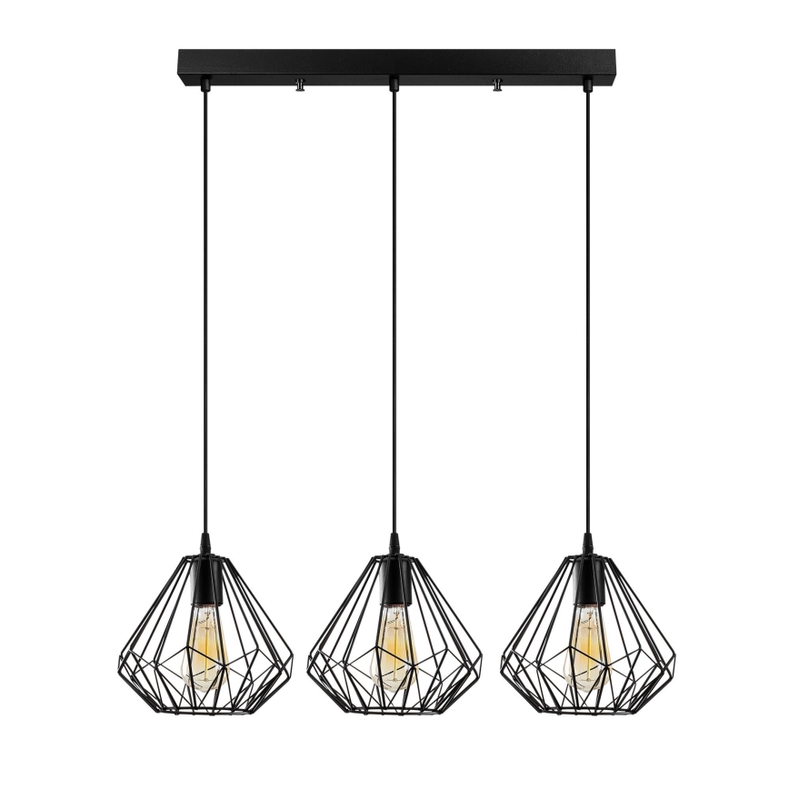 Luster na lanku DIAMOND 3xE27/100W/230V