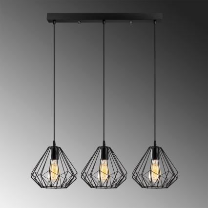 Luster na lanku DIAMOND 3xE27/100W/230V
