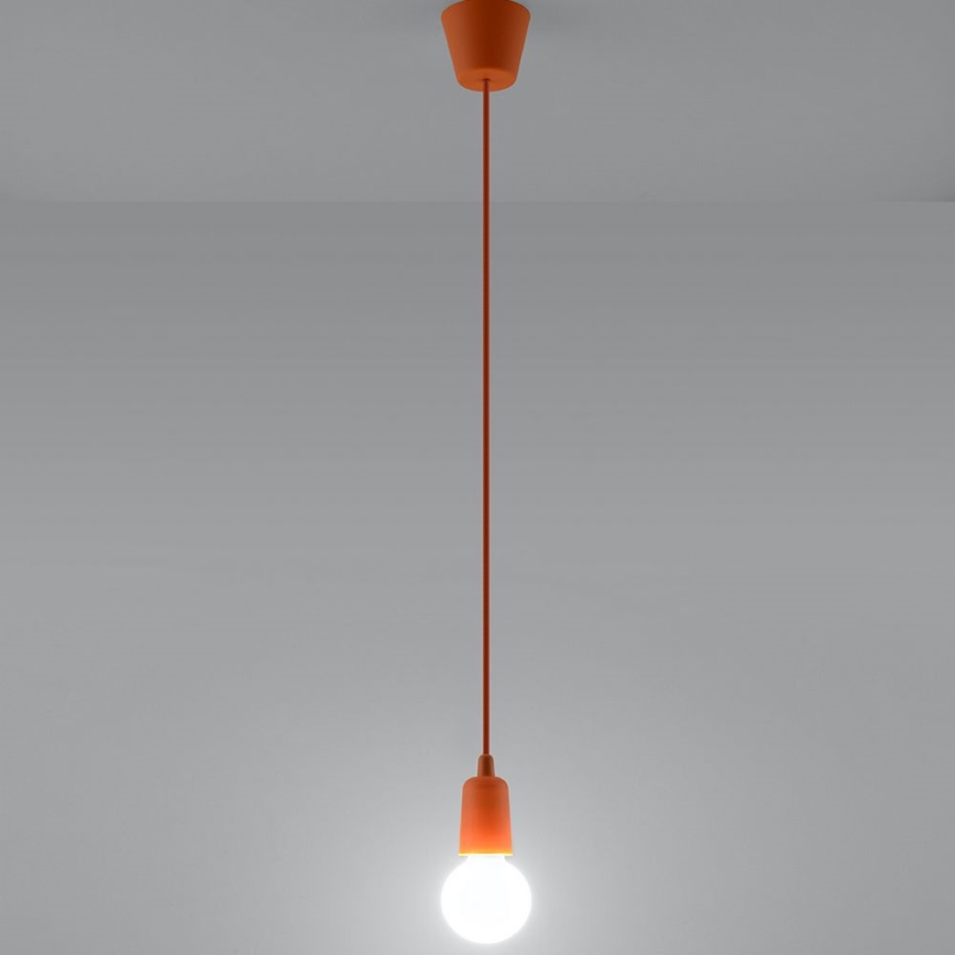 Luster na lanku DIEGO 1xE27/60W/230V oranžová