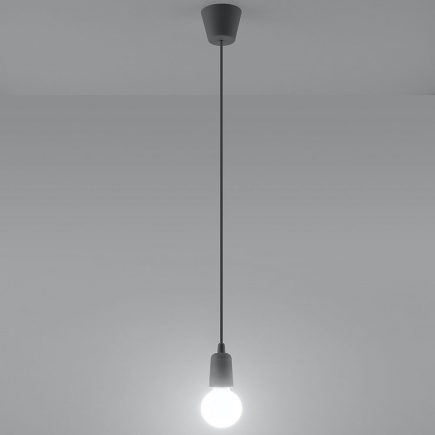 Luster na lanku DIEGO 1xE27/60W/230V šedá
