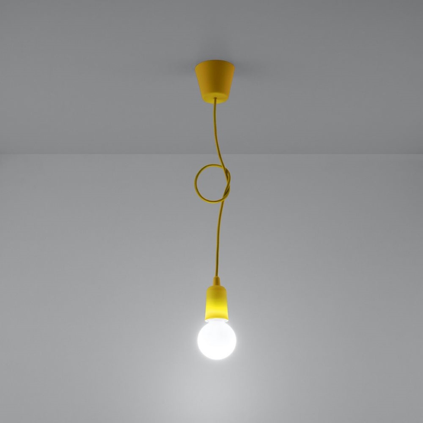 Luster na lanku DIEGO 1xE27/60W/230V žltá