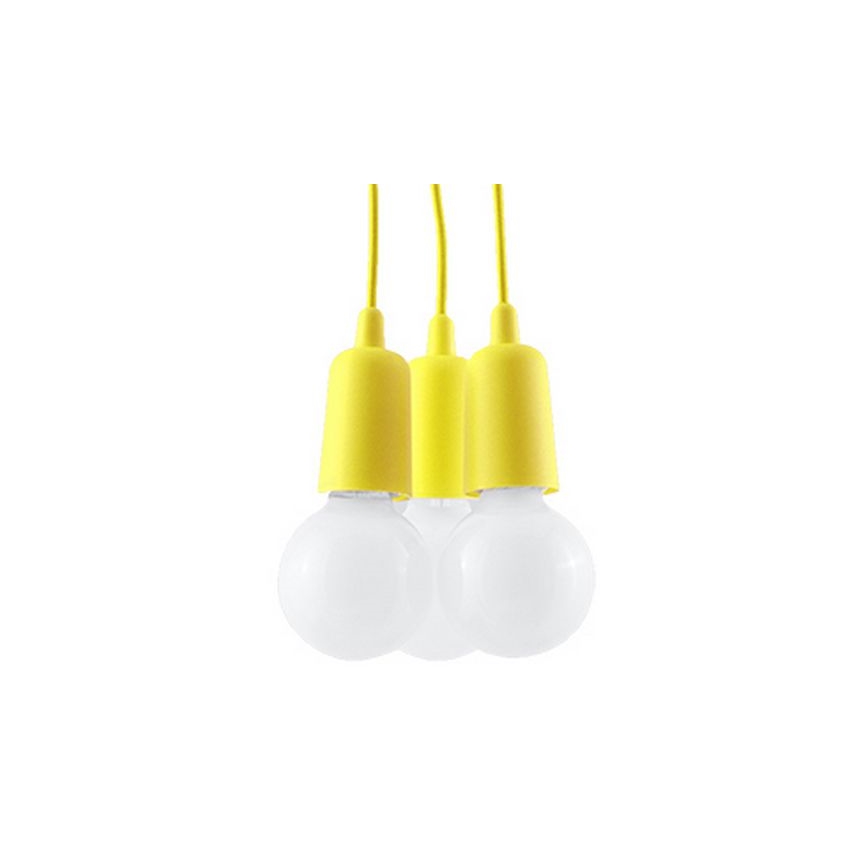 Luster na lanku DIEGO 3xE27/60W/230V žltá