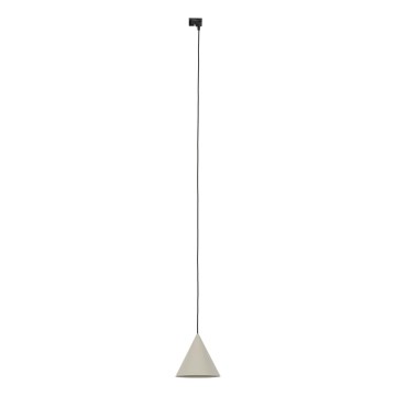 Luster na lanku do 1-fázového lištového systému CONO 1xE27/15W/230V čierna/béžová