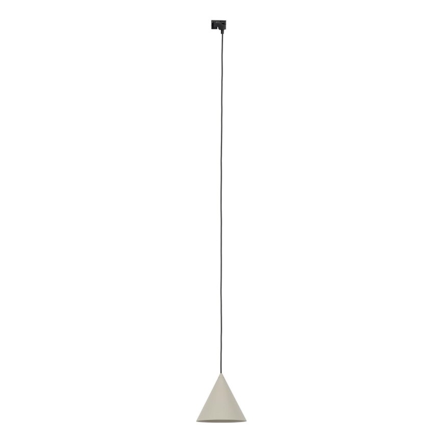 Luster na lanku do 1-fázového lištového systému CONO 1xE27/15W/230V čierna/béžová