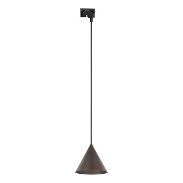 Luster na lanku do 1-fázového lištového systému CONO 1xE27/15W/230V čierna/hnedá