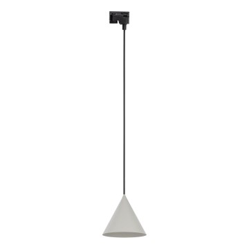 Luster na lanku do 1-fázového lištového systému CONO 1xE27/15W/230V čierna/šedá