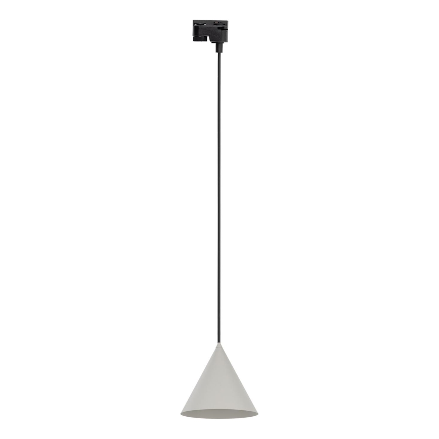 Luster na lanku do 1-fázového lištového systému CONO 1xE27/15W/230V čierna/šedá
