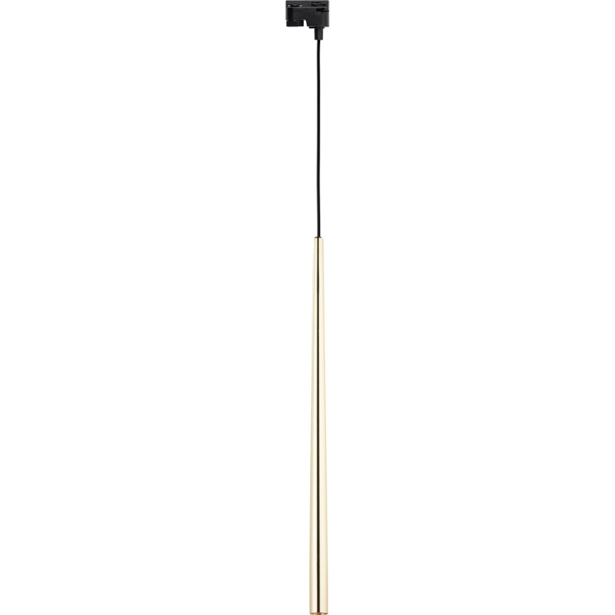 Luster na lanku do 1-fázového lištového systému PIANO 1xG9/8W/230V zlatá/čierna