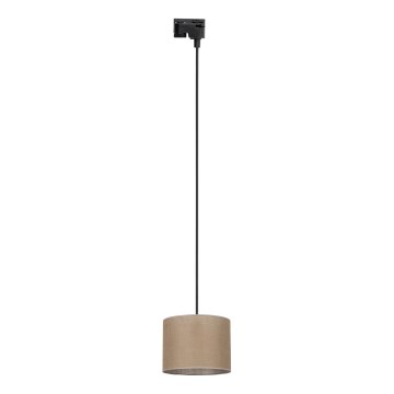 Luster na lanku do 1-fázového lištového systému TRACER 1xE27/15W/230V pr. 20 cm čierna/hnedá