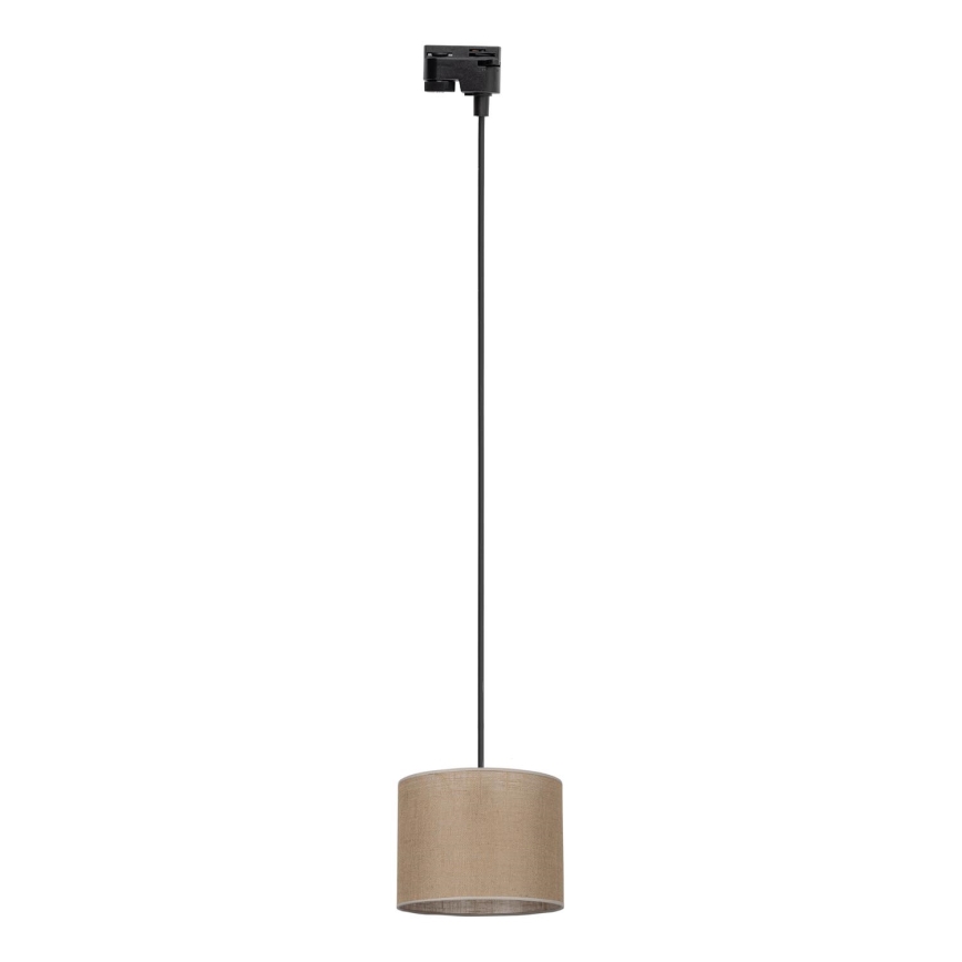 Luster na lanku do 1-fázového lištového systému TRACER 1xE27/15W/230V pr. 20 cm čierna/hnedá