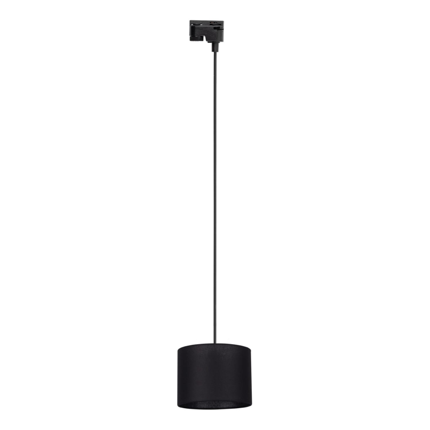 Luster na lanku do 1-fázového lištového systému TRACER 1xE27/15W/230V pr. 20 cm čierna