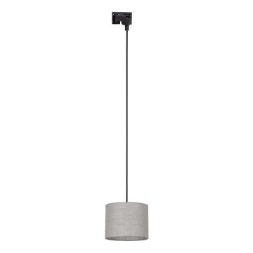Luster na lanku do 1-fázového lištového systému TRACER 1xE27/15W/230V pr. 20 cm čierna/šedá