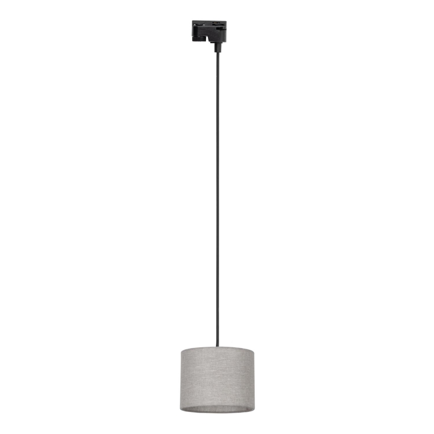 Luster na lanku do 1-fázového lištového systému TRACER 1xE27/15W/230V pr. 20 cm čierna/šedá