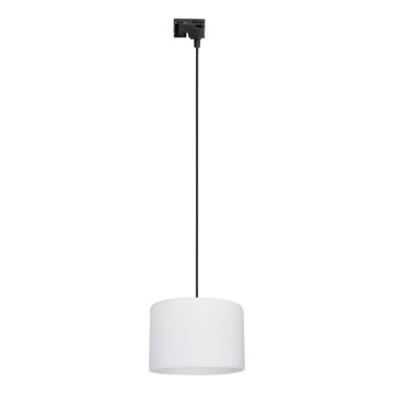 Luster na lanku do 1-fázového lištového systému TRACER 1xE27/15W/230V pr. 30 cm čierna/biela