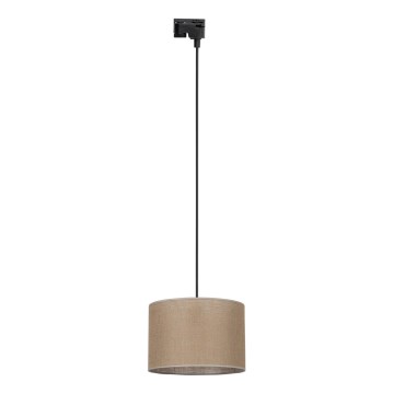 Luster na lanku do 1-fázového lištového systému TRACER 1xE27/15W/230V pr. 30 cm čierna/hnedá