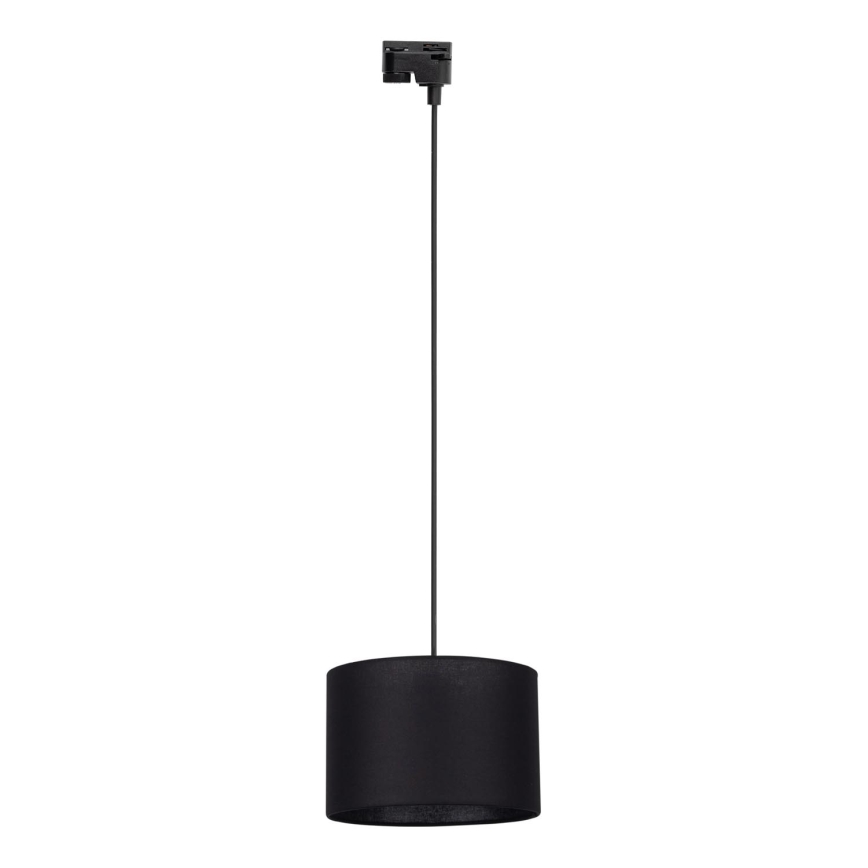 Luster na lanku do 1-fázového lištového systému TRACER 1xE27/15W/230V pr. 30 cm čierna