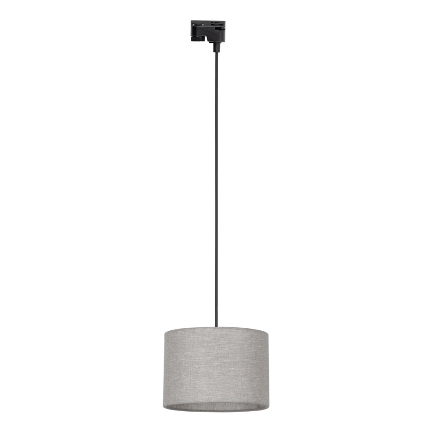 Luster na lanku do 1-fázového lištového systému TRACER 1xE27/15W/230V pr. 30 cm čierna/šedá