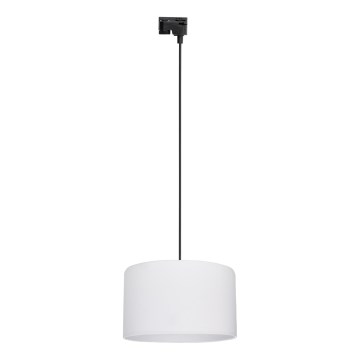 Luster na lanku do 1-fázového lištového systému TRACER 1xE27/15W/230V pr. 38 cm čierna/biela