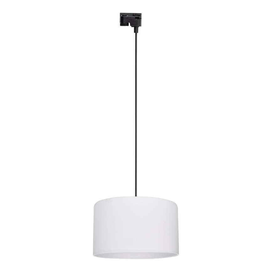 Luster na lanku do 1-fázového lištového systému TRACER 1xE27/15W/230V pr. 38 cm čierna/biela