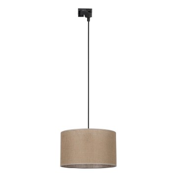 Luster na lanku do 1-fázového lištového systému TRACER 1xE27/15W/230V pr. 38 cm čierna/hnedá