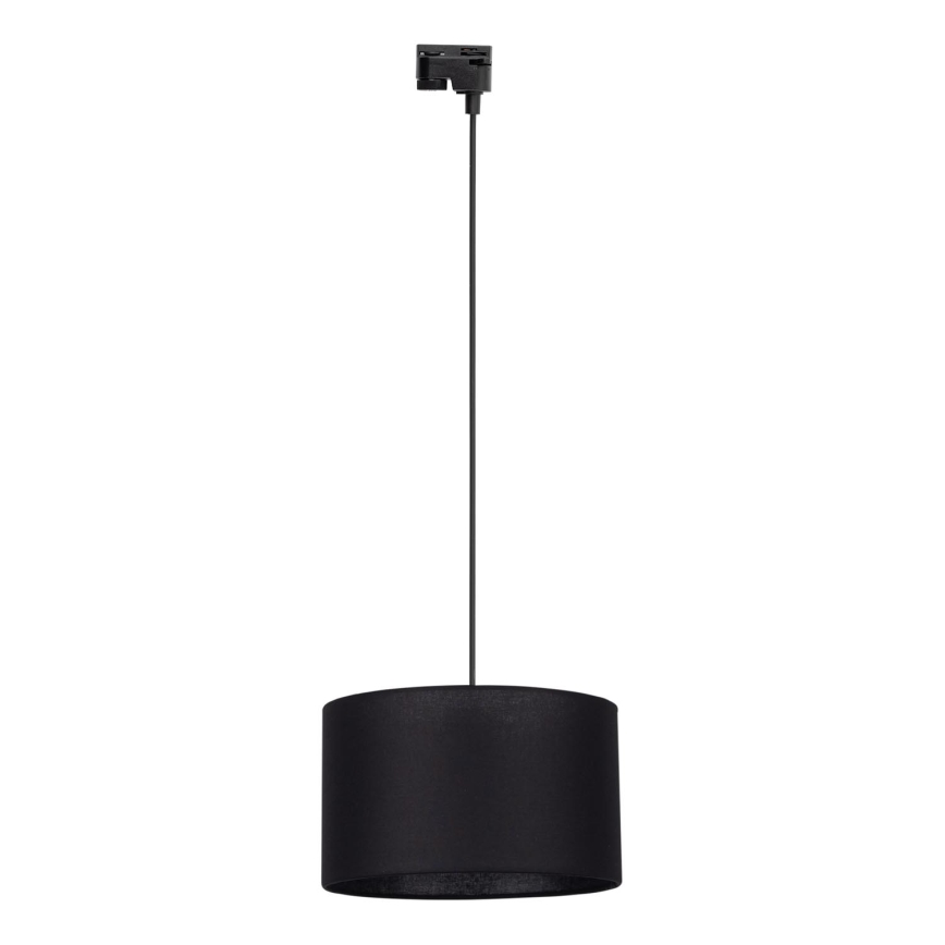 Luster na lanku do 1-fázového lištového systému TRACER 1xE27/15W/230V pr. 38 cm čierna
