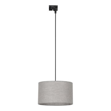 Luster na lanku do 1-fázového lištového systému TRACER 1xE27/15W/230V pr. 38 cm čierna/šedá