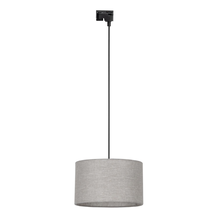 Luster na lanku do 1-fázového lištového systému TRACER 1xE27/15W/230V pr. 38 cm čierna/šedá