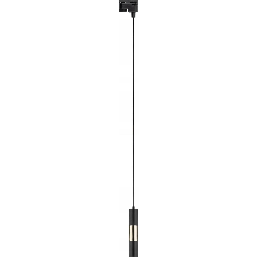Luster na lanku do 1-fázového lištového systému TRACER 1xGU10/10W/230V čierna/zlatá