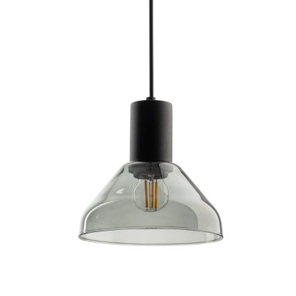 Luster na lanku do 3-fázového lištového systému NEO 1xE27/15W/230V čierna/dymová čierna