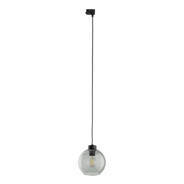 Luster na lanku do 3-fázového lištového systému CUBUS 1xE27/15W/230V čierna/dymová čierna