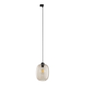 Luster na lanku do 3-fázového lištového systému ELIO 1xE27/15W/230V čierna/dymová béžová