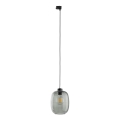 Luster na lanku do 3-fázového lištového systému ELIO 1xE27/15W/230V čierna/dymová čierna