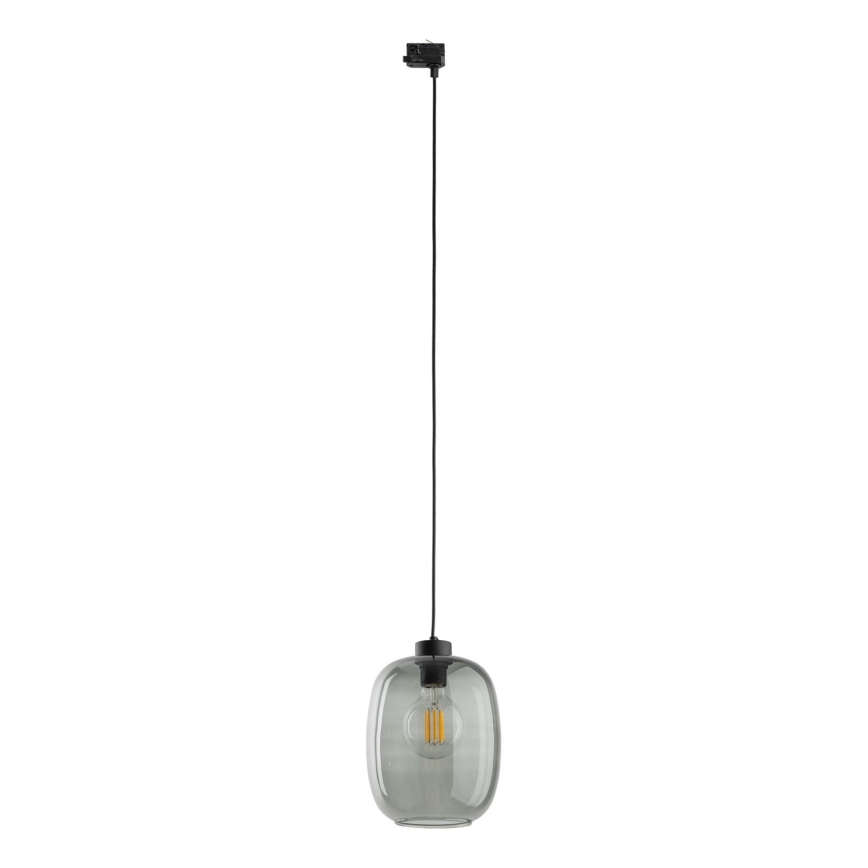Luster na lanku do 3-fázového lištového systému ELIO 1xE27/15W/230V čierna/dymová čierna