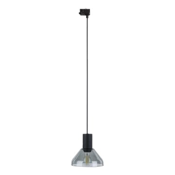 Luster na lanku do 3-fázového lištového systému NEO 1xE27/15W/230V čierna/dymová čierna