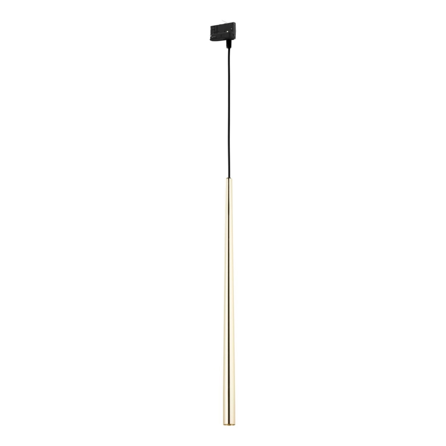 Luster na lanku do 3-fázového lištového systému PIANO 1xG9/8W/230V zlatá/čierna