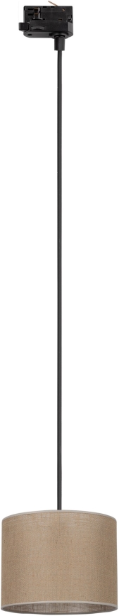Luster na lanku do 3-fázového lištového systému TRACER 1xE27/15W/230V pr. 20 cm čierna/hnedá