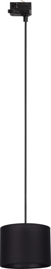 Luster na lanku do 3-fázového lištového systému TRACER 1xE27/15W/230V pr. 20 cm čierna