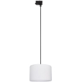 Luster na lanku do 3-fázového lištového systému TRACER 1xE27/15W/230V pr. 30 cm čierna/biela